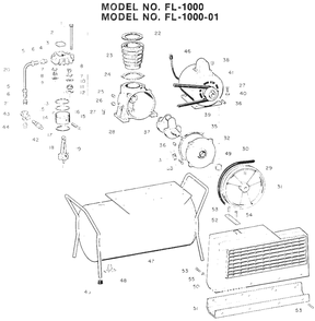 Air-Compressor Parts Diagram and Parts List for FL1000  Campbell Hausfeld Compressor
